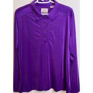 EP Pro Tour Tech Golf Pullover Shirt Womens PURPLE Long Sleeve Plus Size XXL